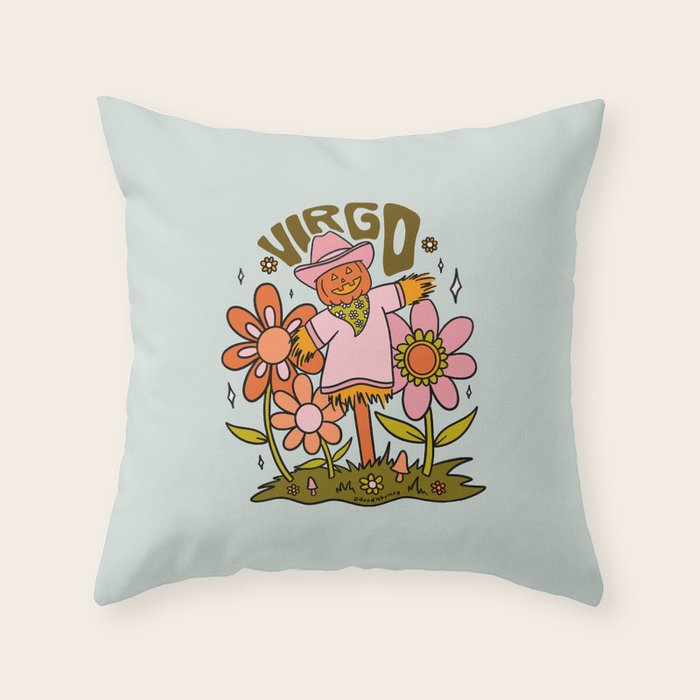 Virgo Scarecrow Throw Pillow Gallery Image 1