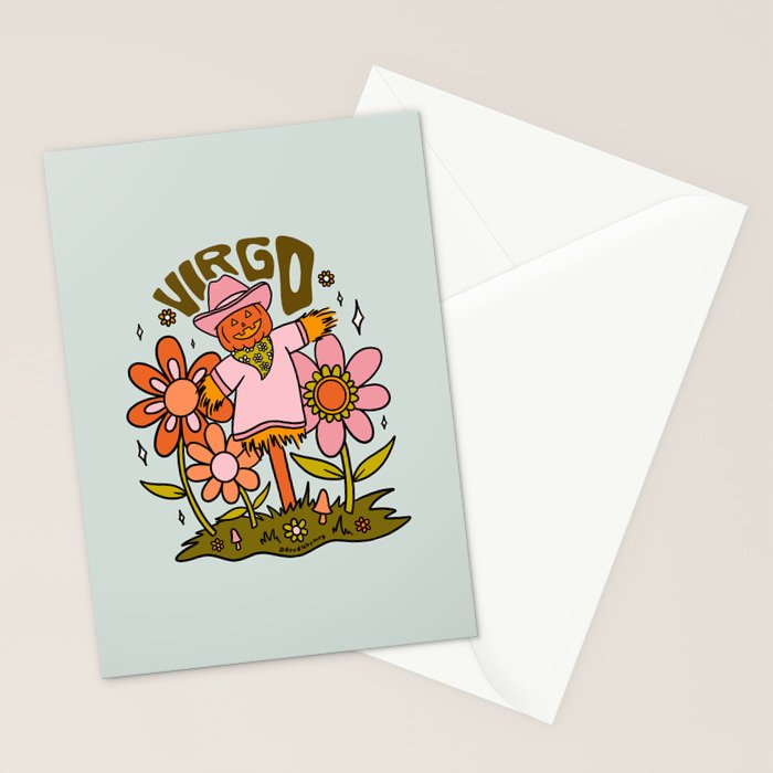 Virgo Scarecrow Stationery Card Gallery Image 2