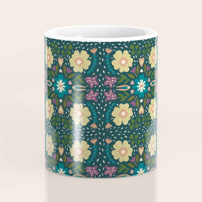 Floral dark Mandala  Coffee Mug Gallery Image 4