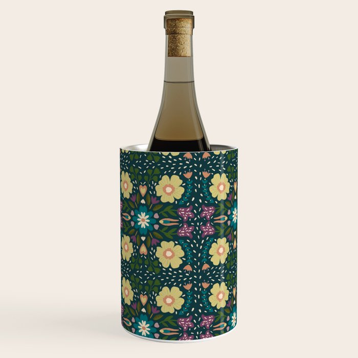 Floral dark Mandala  Wine Chiller Gallery Image 3