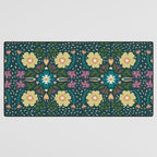 Floral dark Mandala  Desk Mat Gallery Image 3