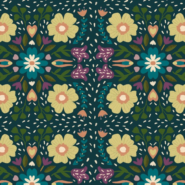Floral dark Mandala  Coffee Mug Gallery Image 2