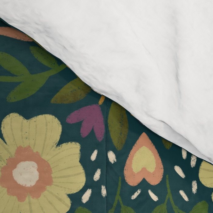 Floral dark Mandala  Comforter Gallery Image 4