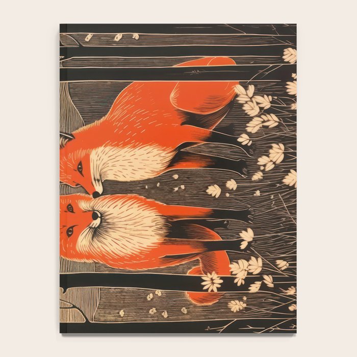 Autumn Forest Fox Pair Notebook Gallery Image 4