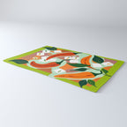 Chilies & Ice Cubes, Plants Botanical Contrast Veggies, Kitchen Cook Food, Spicy Recipe Eclectic Bohemian Painting Rug Gallery Image 3