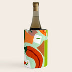Chilies & Ice Cubes, Plants Botanical Contrast Veggies, Kitchen Cook Food, Spicy Recipe Eclectic Bohemian Painting Wine Chiller Gallery Image 3