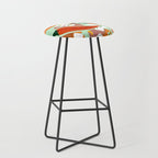 Chilies & Ice Cubes, Plants Botanical Contrast Veggies, Kitchen Cook Food, Spicy Recipe Eclectic Bohemian Painting Stool Gallery Image 1