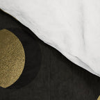 The Lunar Cycle â¢ Phases of the Moon - Black & Gold Palette Comforter Gallery Image 4