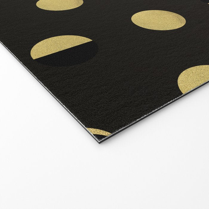 The Lunar Cycle â¢ Phases of the Moon - Black & Gold Palette Welcome Mat Gallery Image 2