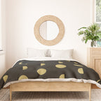 The Lunar Cycle â¢ Phases of the Moon - Black & Gold Palette Duvet Cover Gallery Image 3