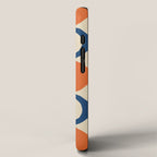 Mid Century Modern Scandinavian Pattern 534 Beige Blue and Orange iPhone Case Gallery Image 2