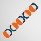 Mid Century Modern Scandinavian Pattern 534 Beige Blue and Orange Table Runner Gallery Image 3