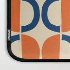 Mid Century Modern Scandinavian Pattern 534 Beige Blue and Orange Laptop Sleeve Gallery Image 3