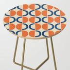 Mid Century Modern Scandinavian Pattern 534 Beige Blue and Orange Side Table Gallery Image 2