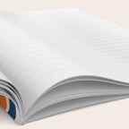 Mid Century Modern Scandinavian Pattern 534 Beige Blue and Orange Notebook Gallery Image 2