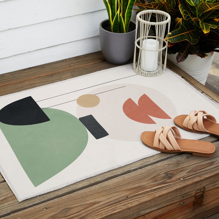 Minimal Shapes No.60 Outdoor Rug Gallery Image 2
