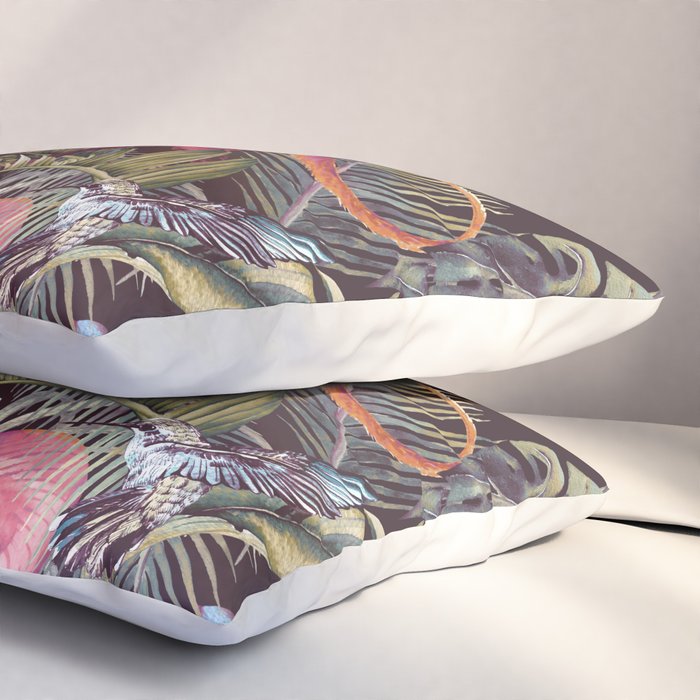 Fantasy in the nocturnal tropical jungle Pillow Sham Gallery Image 3