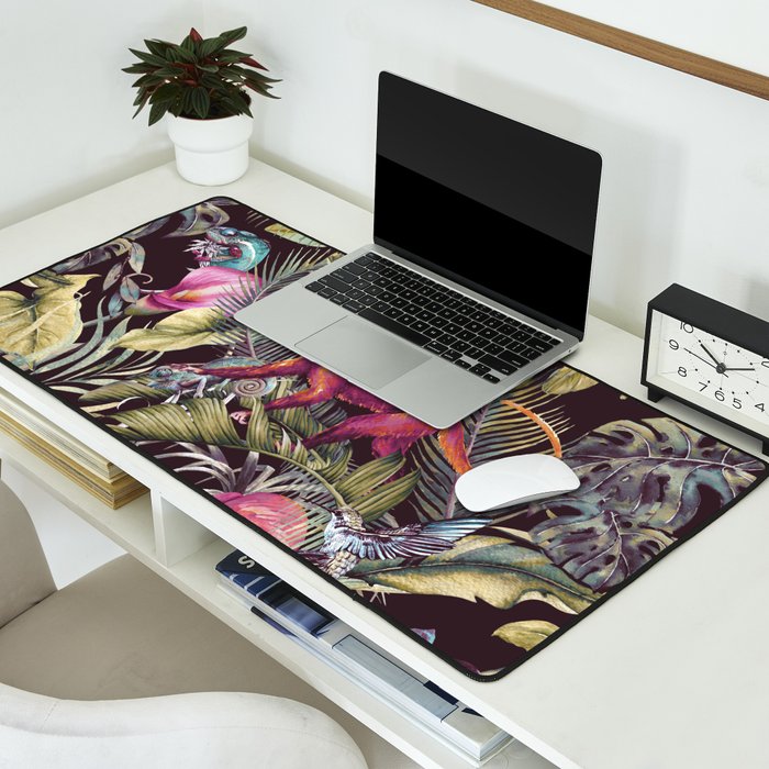 Fantasy in the nocturnal tropical jungle Desk Mat Gallery Image 2