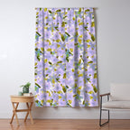 Lilac Watercolor Garden Window Curtain Gallery Image 5