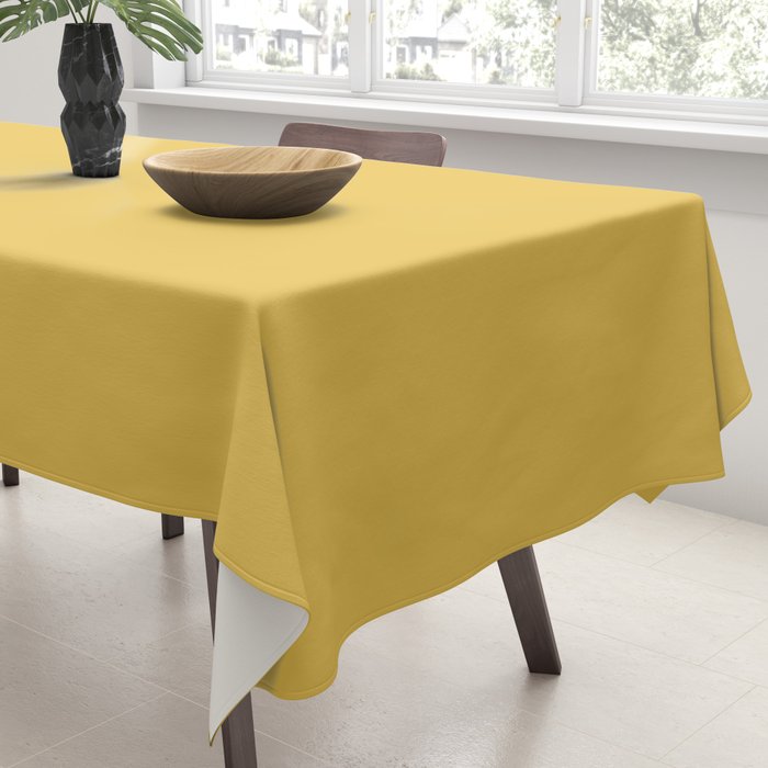 Mustard Yellow Solid Tablecloth Gallery Image 3