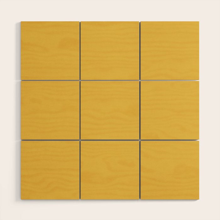 Mustard Yellow Solid Wood Wall Art Gallery Image 1
