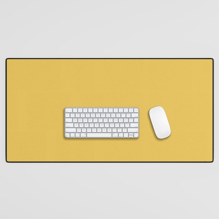 Mustard Yellow Solid Desk Mat Gallery Image 1