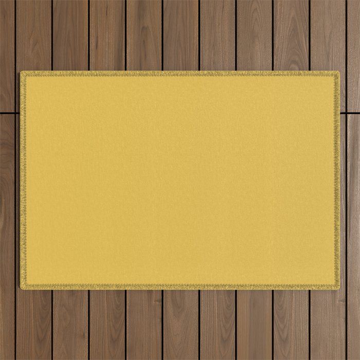 Mustard Yellow Solid Outdoor Rug Gallery Image 1