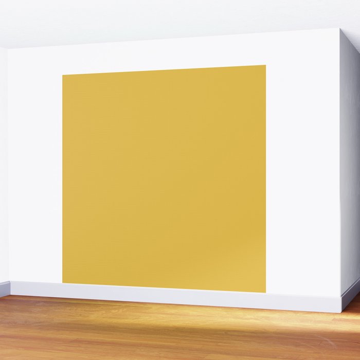 Mustard Yellow Solid Wall Mural Gallery Image 2