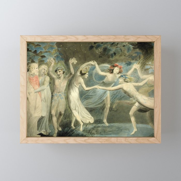 "Oberon, Titania and Puck with Fairies Dancing" by William Blake (1786) from "A Midsummer Night's Dream" Mini Art Print Gallery Image 1