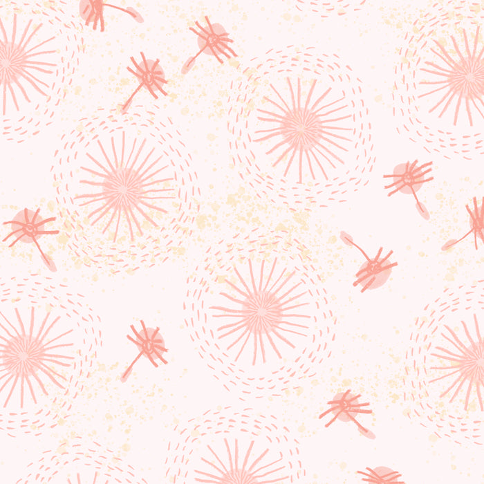 Make A Wish Dandelion Pattern in Pastel Pink & Peach Coffee Mug Gallery Image 2