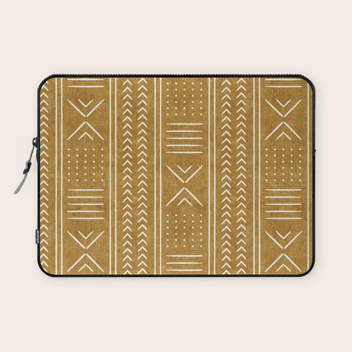 mustard mud cloth - arrow cross Laptop Sleeve Gallery Image 1