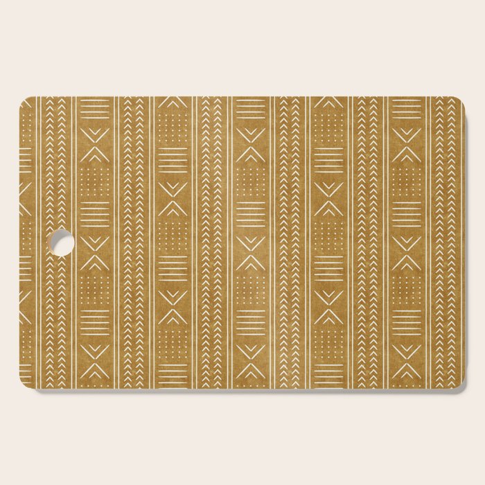 mustard mud cloth - arrow cross Cutting Board Gallery Image 1