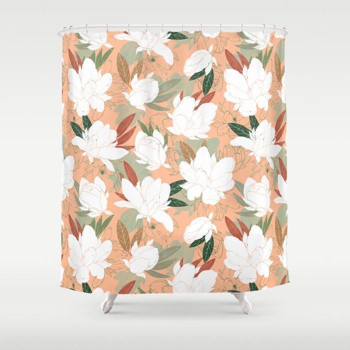 Big floral blossoms PF24 Shower Curtain Gallery Image 1