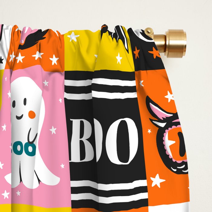 Halloween Block Party Window Curtain Gallery Image 2