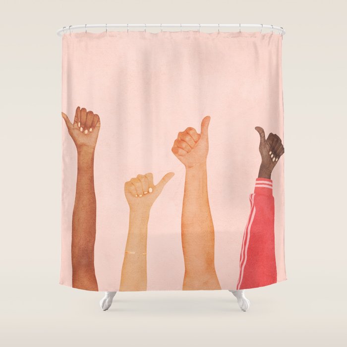 Thumbs Up Shower Curtain Gallery Image 1