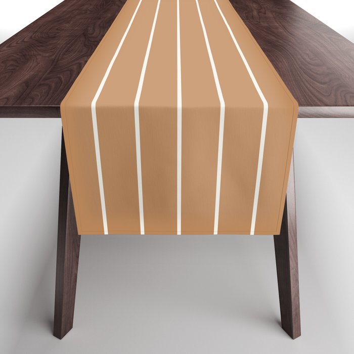 Minimal Arch XLVIII Peach Orange Modern Geometric Lines Table Runner Gallery Image 1