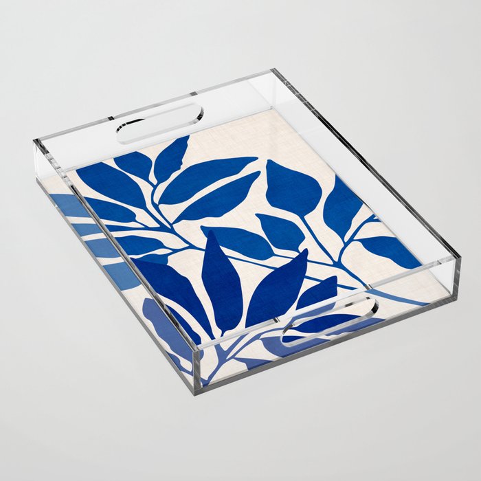 Indigo Forest - Minimal Botanical  Acrylic Tray Gallery Image 1