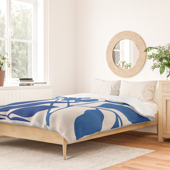 Indigo Forest - Minimal Botanical  Duvet Cover Gallery Image 2
