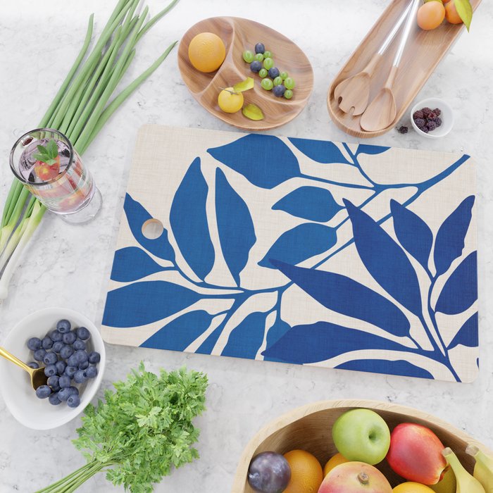 Indigo Forest - Minimal Botanical  Cutting Board Gallery Image 2