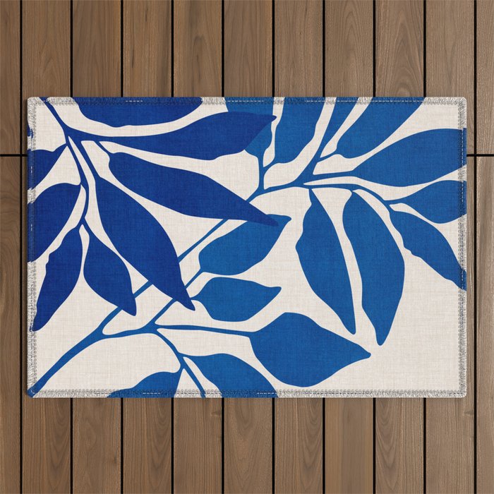 Indigo Forest - Minimal Botanical  Outdoor Rug Gallery Image 1