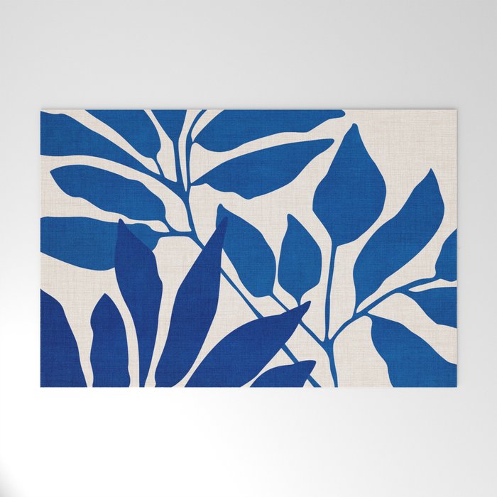 Indigo Forest - Minimal Botanical  Welcome Mat Gallery Image 1