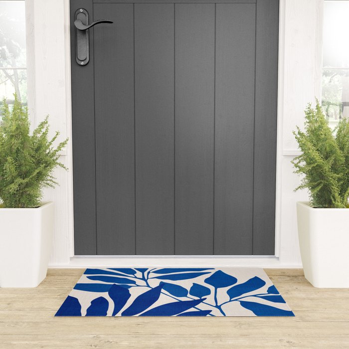 Indigo Forest - Minimal Botanical  Welcome Mat Gallery Image 3
