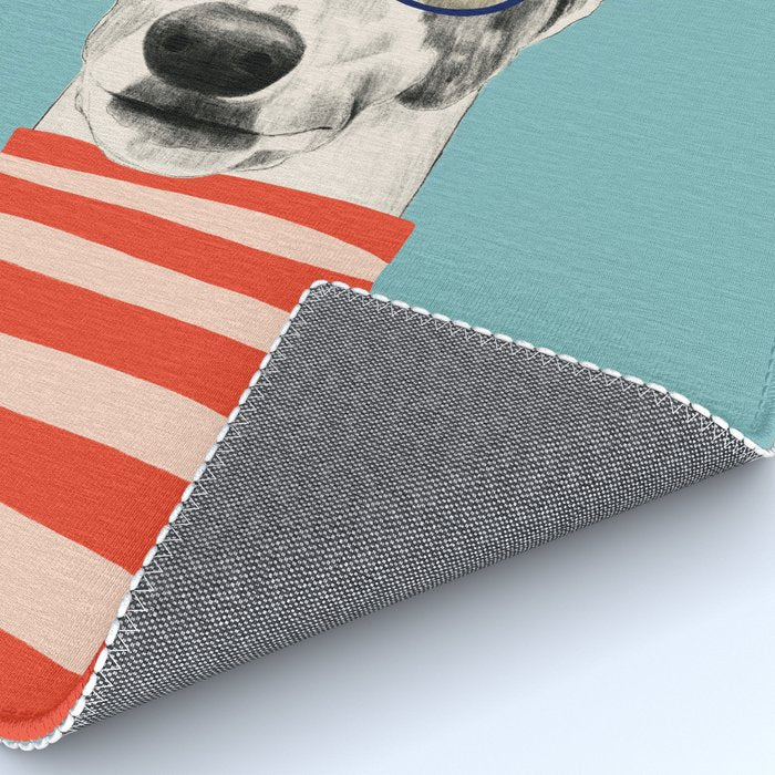Portrait of a greyhound dog II Rug Gallery Image 4