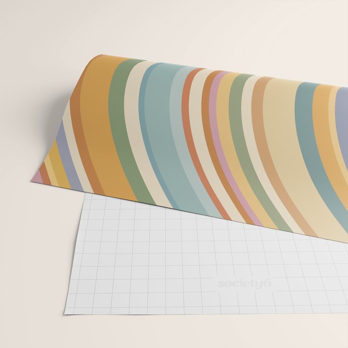 Wavy Stripes VI - Vintage Pastel Wrapping Paper Gallery Image 2