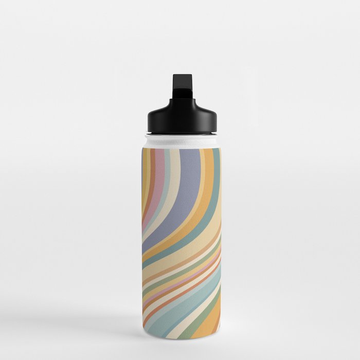 Wavy Stripes VI - Vintage Pastel Water Bottle Gallery Image 3