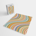 Wavy Stripes VI - Vintage Pastel Jigsaw Puzzle Gallery Image 2