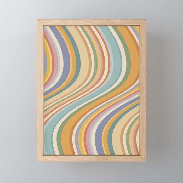 Wavy Stripes VI - Vintage Pastel Mini Art Print Gallery Image 1