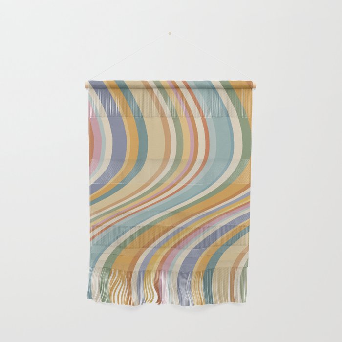 Wavy Stripes VI - Vintage Pastel Wall Hanging Gallery Image 1