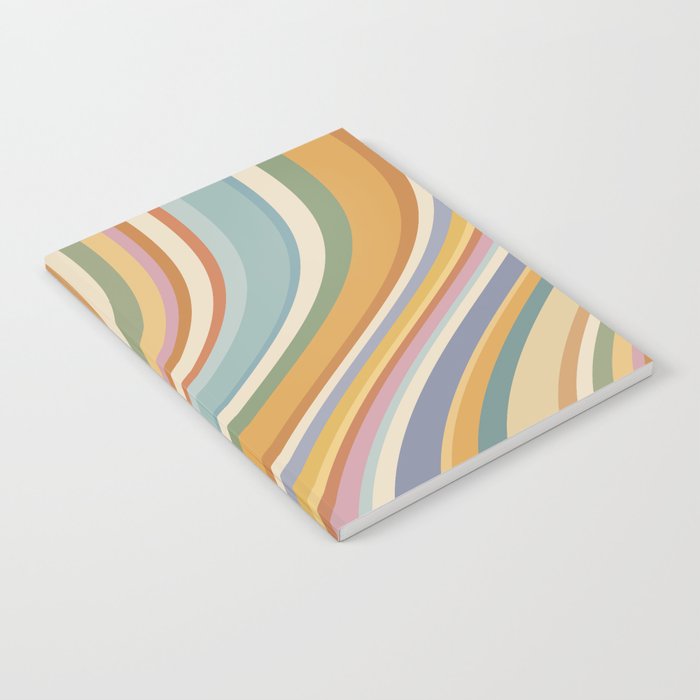 Wavy Stripes VI - Vintage Pastel Notebook Gallery Image 2