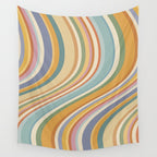 Wavy Stripes VI - Vintage Pastel Wall Tapestry Gallery Image 4